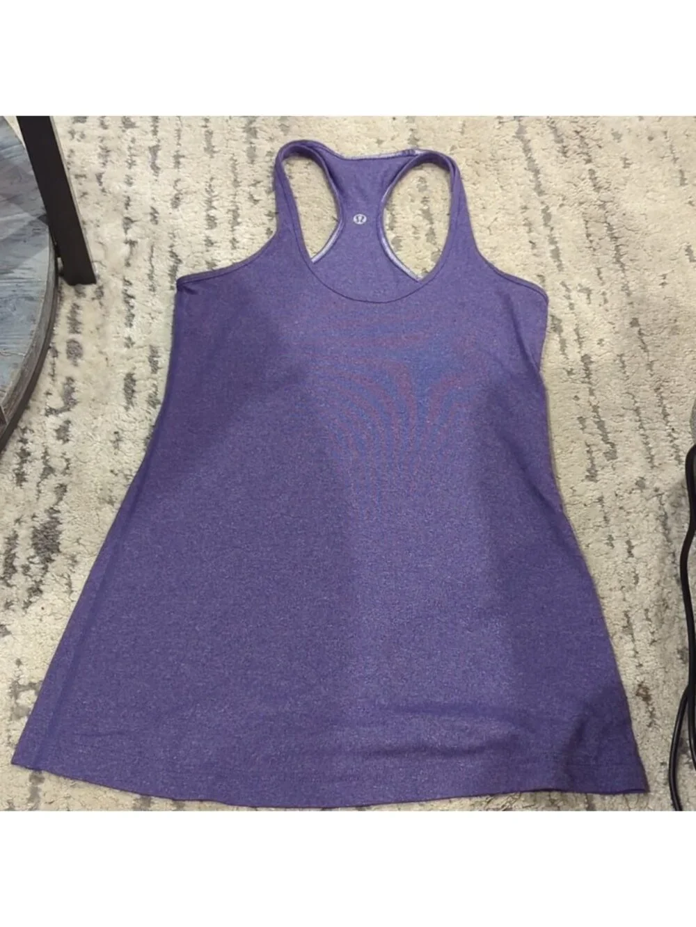 Lululemon Cool Razorback tank heathered purple reversible